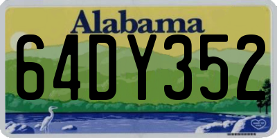 AL license plate 64DY352