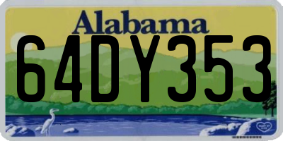 AL license plate 64DY353
