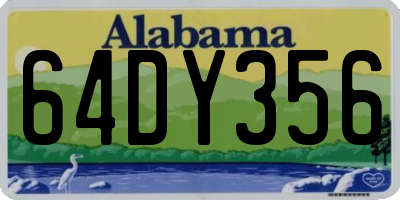 AL license plate 64DY356