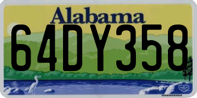 AL license plate 64DY358
