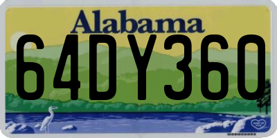 AL license plate 64DY360