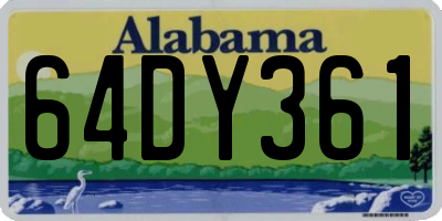 AL license plate 64DY361