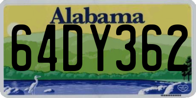 AL license plate 64DY362