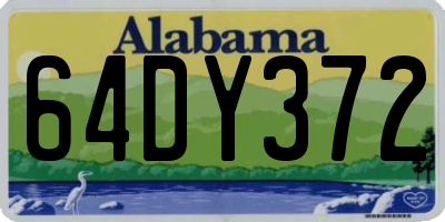 AL license plate 64DY372