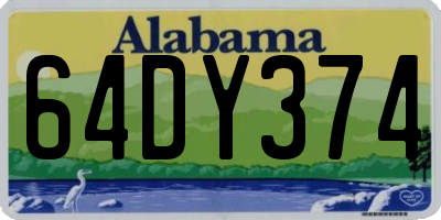 AL license plate 64DY374