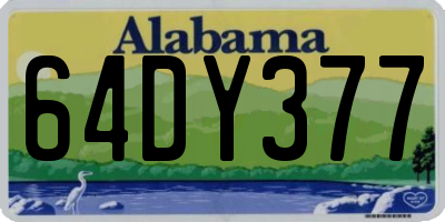 AL license plate 64DY377