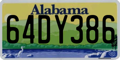 AL license plate 64DY386