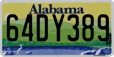 AL license plate 64DY389