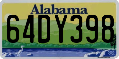 AL license plate 64DY398