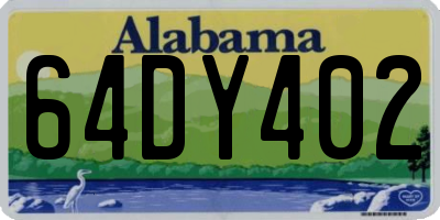 AL license plate 64DY402