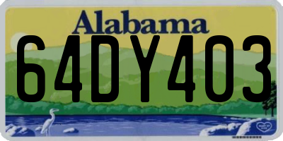 AL license plate 64DY403