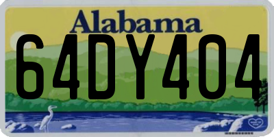 AL license plate 64DY404