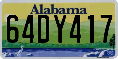 AL license plate 64DY417