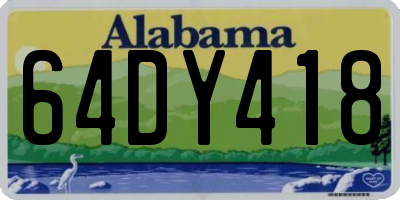 AL license plate 64DY418