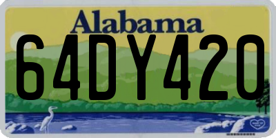 AL license plate 64DY420