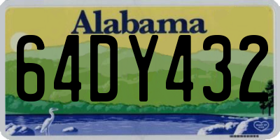 AL license plate 64DY432