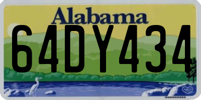 AL license plate 64DY434