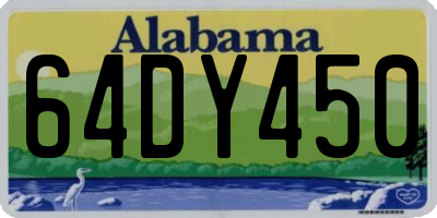 AL license plate 64DY450
