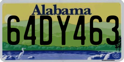 AL license plate 64DY463