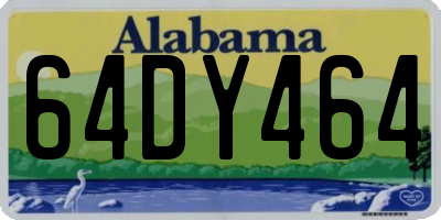 AL license plate 64DY464