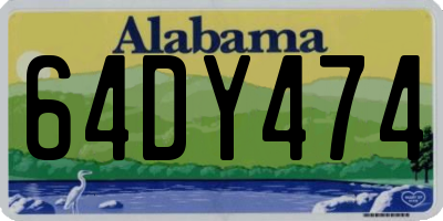 AL license plate 64DY474