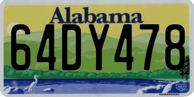 AL license plate 64DY478