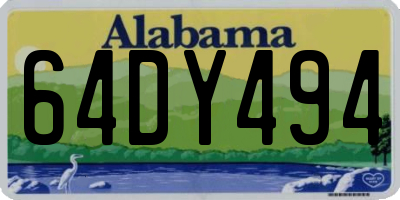 AL license plate 64DY494