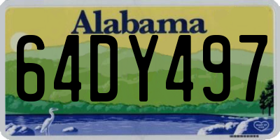 AL license plate 64DY497