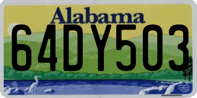AL license plate 64DY503