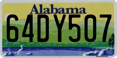 AL license plate 64DY507