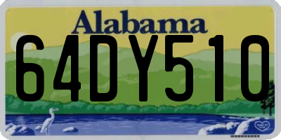 AL license plate 64DY510