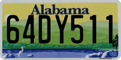 AL license plate 64DY511