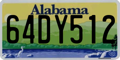 AL license plate 64DY512