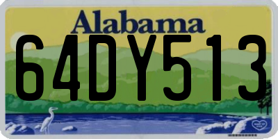 AL license plate 64DY513
