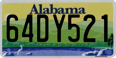 AL license plate 64DY521