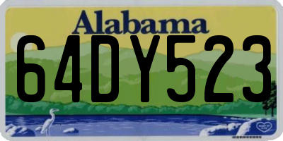 AL license plate 64DY523
