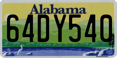 AL license plate 64DY540
