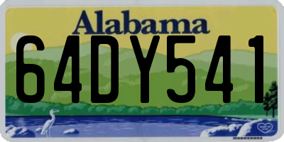 AL license plate 64DY541