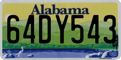 AL license plate 64DY543