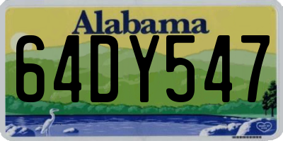 AL license plate 64DY547