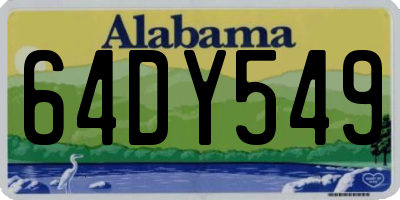 AL license plate 64DY549