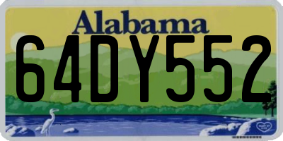 AL license plate 64DY552