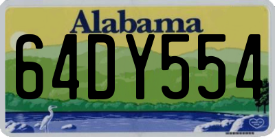 AL license plate 64DY554