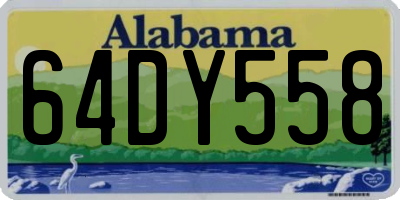AL license plate 64DY558