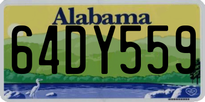 AL license plate 64DY559