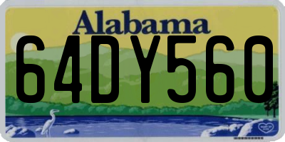 AL license plate 64DY560