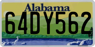 AL license plate 64DY562