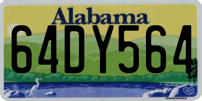 AL license plate 64DY564