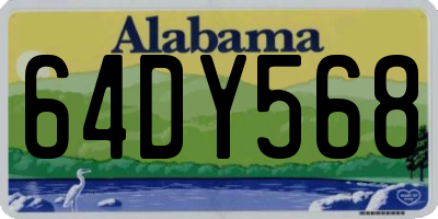 AL license plate 64DY568