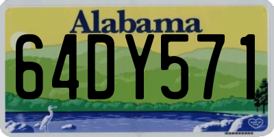 AL license plate 64DY571